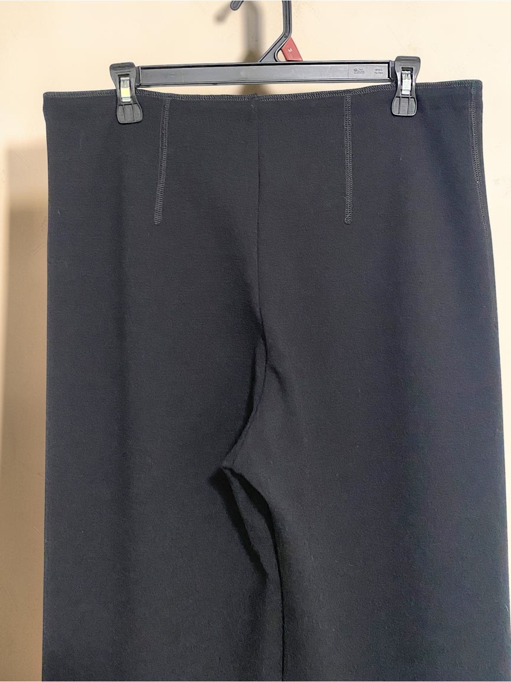 Annette Gortz Womens Black Virgin Wool Wide Leg Avant Garde Drawstring Pant L - Picture 8 of 10